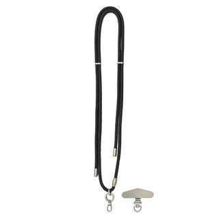 AIDA CHICLINK 手機掛繩 附掛片, 曜石黑, 1組