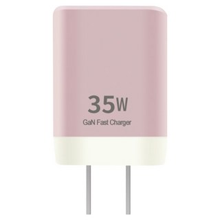 35W PD+QC GaN氮化鎵 極速摺疊充電器, IC-6, 粉色, 1個
