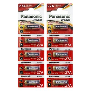 Panasonic 鹼性電池 27A 12V LRV27A, 5顆, 2組