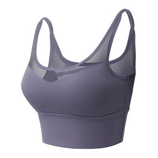 透氣網細肩運動內衣 - 薰衣草紫L, L 27 x 18 x 0.5cm, 薰灰紫色