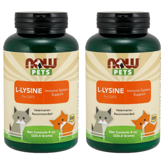 NOW Foods 寵物貓用 離胺酸粉, 2罐, 維持抵抗力