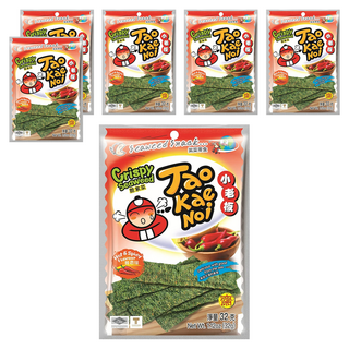 TAO KAE NOI 小老板 厚片海苔 辣香味, 32g, 6包