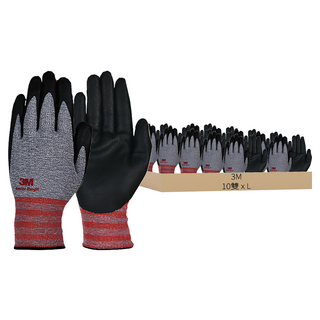 3M 百利 Super Tough 耐用安全手套, 10雙, 黑灰色