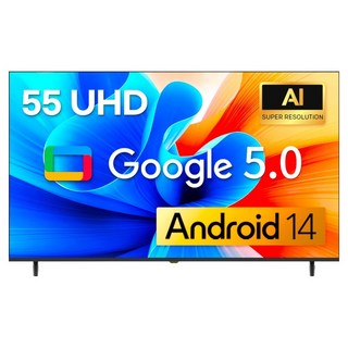 이스트라 4K UHD AI 맥스 구글 5.0 스마트 TV, 139cm(55인치), AH551UHD, 스탠드형, 고객직접설치