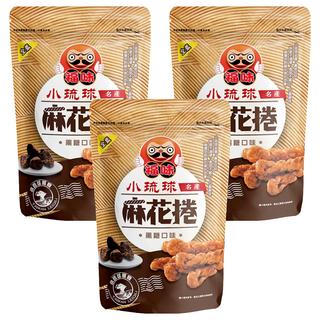 福味麻花捲 黑糖, 200g, 3包