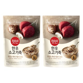 햇반 한우소고기죽, 420g, 2개