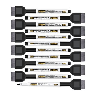 펜맥스 세필 미니 지우개 보드마카, BLACK, 12개