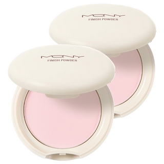 MACQUEEN 控油蜜粉餅, 極細顆粒, 輕薄服貼, 內置粉撲和鏡子, 單色, 2個