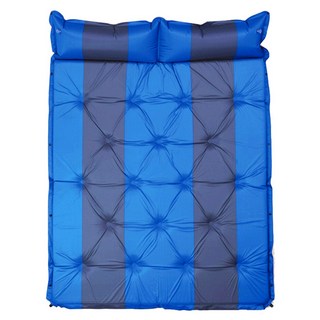 可拼接自動充氣加厚5cm雙人充氣床墊, 藍灰色
