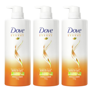 多芬 髮質修復專家系列 輕潤保濕洗髮乳 含胜肽、海藻糖 針對受損毛躁髮質, 700g, 3瓶