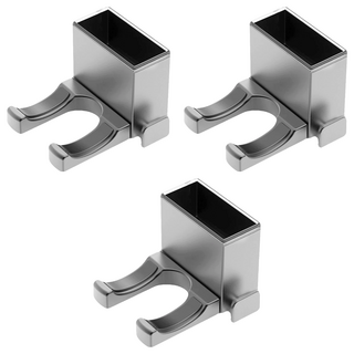 超級工廠 吹風機架, 側繞線灰, 免打孔安裝，適用多種吹風機，浴室收納好幫手，3個