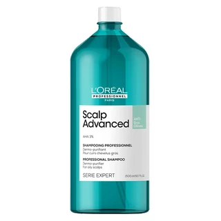 L'OREAL PARiS 巴黎萊雅 Scalp Advanced 水楊酸控油洗髮乳 溫和不刺激頭皮, 1.5L, 1瓶