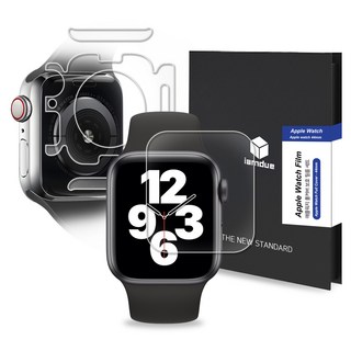 iamdue Apple Watch 螢幕保護貼 正面+側面+背面 2片, 1個