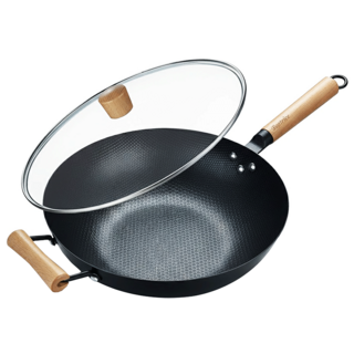 Beatrice 碧翠絲 長野日式岩紋不沾熟鐵深炒鍋, 34cm, 1個