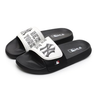 MLB 紐約洋基隊魔鬼氈拖鞋, 白色, 250