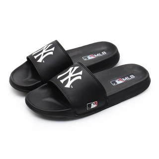 MLB 紐約洋基隊基本PU拖鞋, 黑色, 260