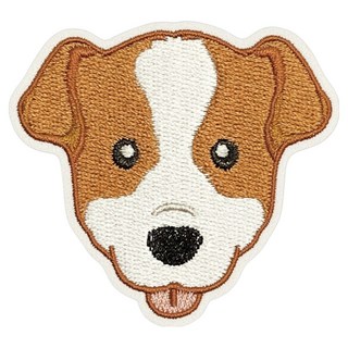 刺繡貼紙 傑克羅素梗犬圖案 可熨燙/縫紉, 傑克羅素, 1張