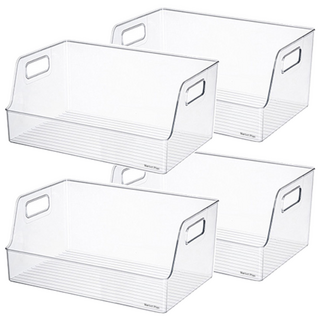 마켓플랜 미트 다용도 수납함, 투명, 4개