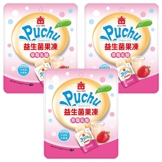 義美 噗啾益生菌果凍 草莓乳酸, 247g, 3袋