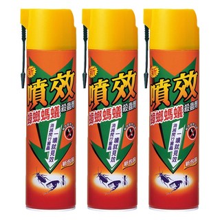 噴效 蟑螂螞蟻殺蟲劑, 600ml, 3瓶