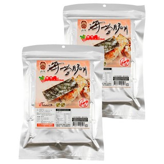 弘益 海苔夾心脆片，多種口味，美味香脆，使用翡翠海苔製作，非油炸食品健康營養, 40g, 2包