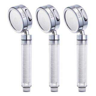 하비비 필터 샤워헤드, 3개, 실버