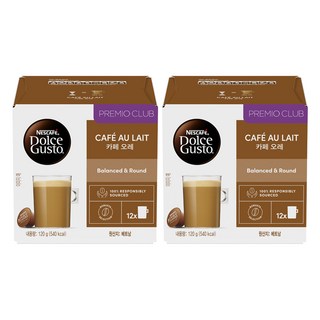 NESCAFE 雀巢咖啡 Dolce Gusto 多趣酷思 歐蕾咖啡膠囊, 9g, 12顆, 2盒