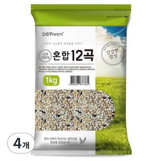 건강한밥상 국산 혼합 12곡, 1kg, 4개