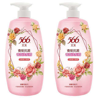 566 玫瑰養髮抗菌香氛洗髮精，含無患子精萃，800g, 2瓶