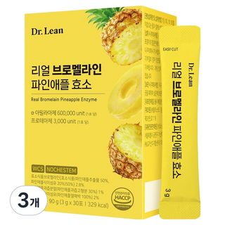닥터린 리얼 브로멜라인 파인애플 효소 30p, 90g, 3개