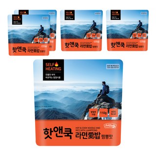 이지밥 핫앤쿡 라면애밥 짬뽕맛, 110g, 5개