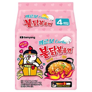 Samyang Foods 三養 奶油白醬火辣雞肉風味鐵板炒麵, 4包