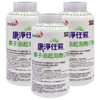 康淨任務 椰子油起泡劑 70%, 1kg, 3瓶