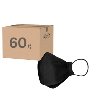 Finetech 釩泰 醫用魚型口罩, 時尚黑, 20片, 3盒