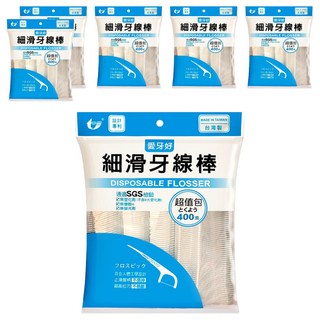 西河 細滑牙線棒 400支 德用, 8cm, 6包