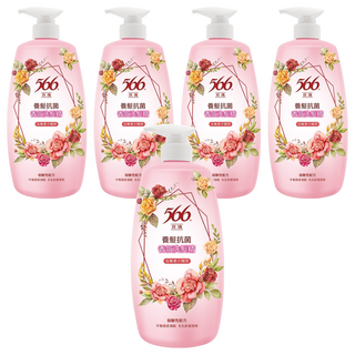 566 玫瑰養髮抗菌香氛洗髮精，含無患子精萃，800g, 5瓶