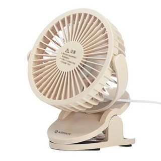 AIRMATE 艾美特 USB 桌/夾 兩用風扇, UD201, 奶茶色