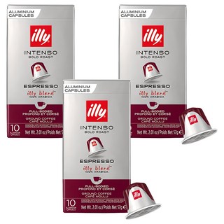 일리 네스프레소 호환 볼드 로스트 에스프레소 그라운드 캡슐커피, 5.7g, 10개입, 3개
