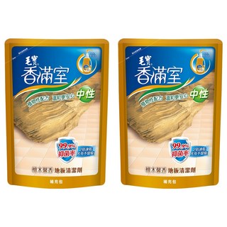 毛寶 香滿室 中性地板清潔劑補充包 椰子油精華配方 低泡沫環保清潔 清潔、芳香一次完成 不殘留於地板 溫和不刺激手部肌膚, 1.8kg, 2包