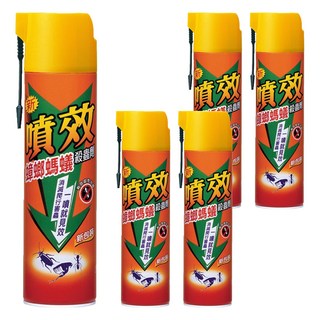 噴效 蟑螂螞蟻殺蟲劑, 600ml, 5瓶