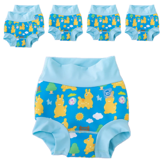 Splash About Happy Nappy 全新3D游泳尿布褲 男女通用 Rody跳跳馬 一起去郊遊, XL, 6件