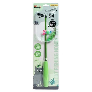 펫모닝 캣피싱 허니허니 메뚜기 3단 낚싯대, 그린, 1개