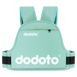 dodoto 兒童寶寶機車安全背帶 1~10歲適用 牛津布材質 四點受力 舒適安全 帶拉鍊口袋 夜晚反光警示條, 綠色, 1個