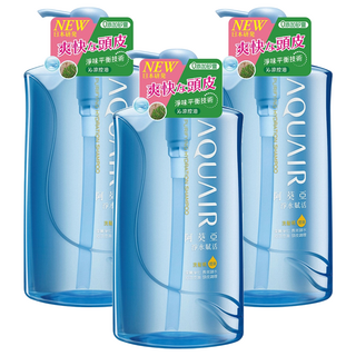 AQUAIR 阿葵亞 淨水賦活洗髮精 控油型, 保持頭髮蓬鬆不毛躁，深層清潔，去除異味, 1L, 3瓶