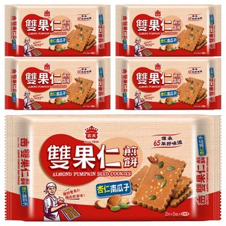 義美 煎餅 杏仁南瓜子, 100g, 5包