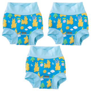 Splash About Happy Nappy 全新3D游泳尿布褲 男女通用 Rody跳跳馬 一起去郊遊, XL, 3件