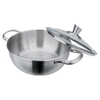 MiyAco 米雅可 經典316不鏽鋼美味萬用鍋 32cm, 耐腐蝕, 耐高溫, 耐酸鹼, 台灣製造, 1個, Silver