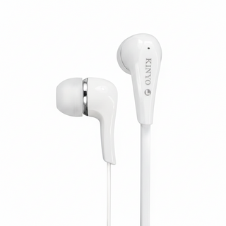 Kinyo 耳塞式耳機 1.2m(插頭3.5mm), EMP-65, 白色, 1個