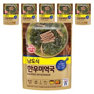 오뚜기 남도식 한우미역국, 500g, 6개