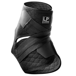 LP SUPPORT 高透氣分段可調式護踝 757CAR1, 黑色, 1個